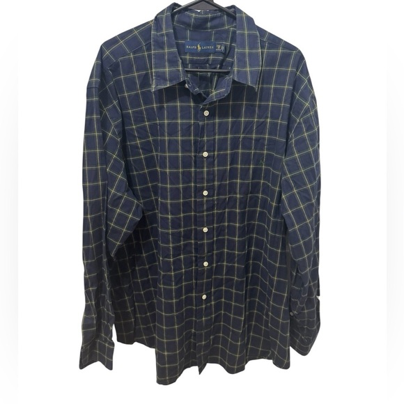 Ralph Lauren Other - Ralph Lauren Men's Blue and Yellow Plaid Shirt Size 2XB